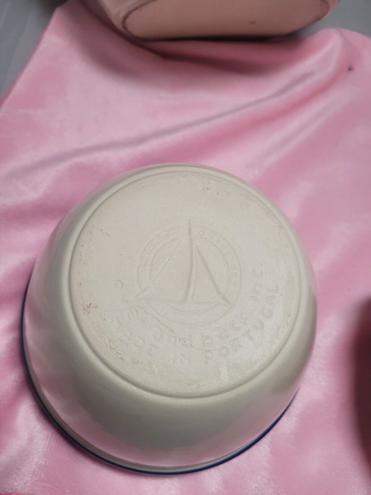 4 Blue Rim Nesting Mixing Bowls Set Over & Back Inc. Indoor Outfitters Portugal