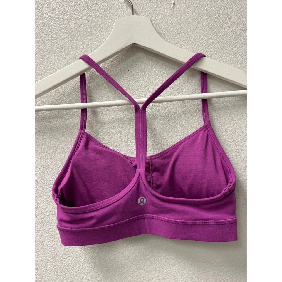 Sujetador de Yoga Lululemon Púrpura Soporte Ligero Entrenamiento Fitness Top Talla 4 Foto 2 de 4
