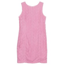 Talbots Dress Lace Floral Preppy Feminine Cottage Romantic Retro Pink Plus 14