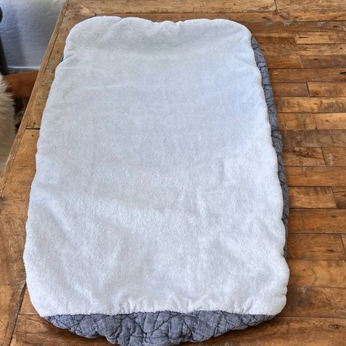 Pottery Barn Kids Belgian Flax Linen Terry Changing Pad Cover Indigo