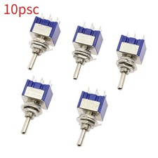 10pcs Mini MTS-203 6-Pin DPDT ON-OFF-ON 6A 125VAC Toggle Switches 3 Position