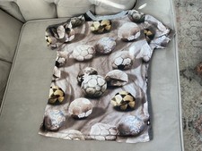 Molo boys t-shirt vintage distressed graphic football pattern 128cm 8 yrs