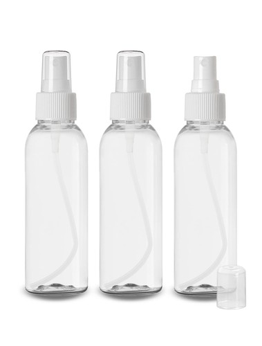 2 oz Clear Plastic Spray Bottles – White Fine Mist Sprayer, Refillable Empty ... - Picture 2 of 4