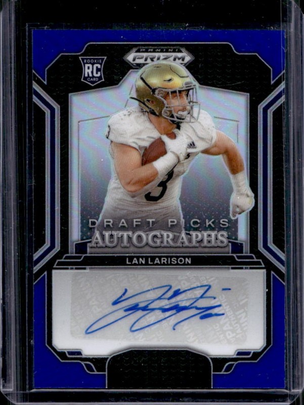 2025 Panini Prizm Draft Picks Lan Larison Auto Autograph RC Blue Rookie #/249