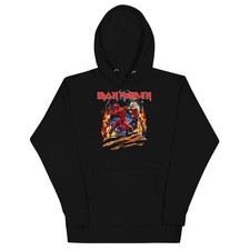 Iron Maiden Devil Battle Mens Officially Licensed Hoodie Black
