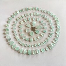 Beach Sea Glass Sea Foam Blue 100 Pieces Genuine Surf-tumbled Mendocino CA