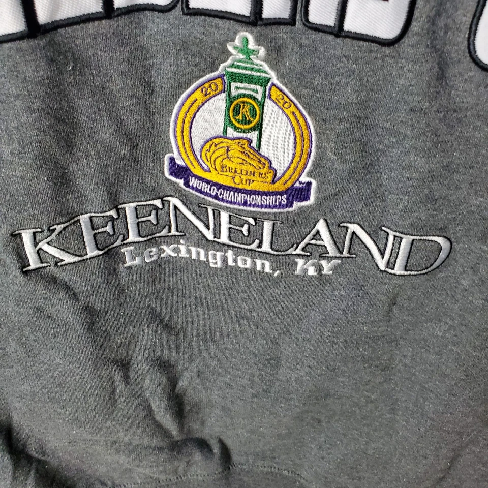 Sudadera Breeders Cup para mujer XL gris Lexington Kentucky carreras de caballos 2020 Foto 3 de 4