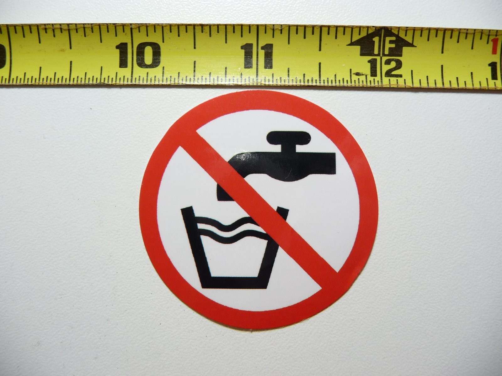 NO NOT ALLOWED DRINKING NON POTABLE WATER DECAL STICKER JOB OCCUPATION WORK