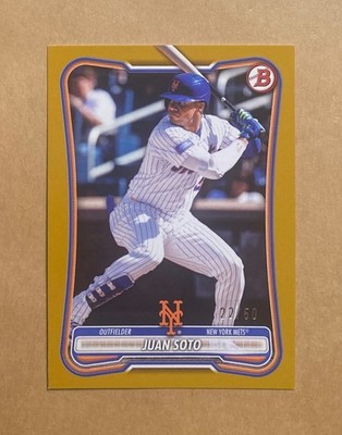 2026 Bowman #97 Juan Soto Base Paper Gold Border #22/50 Jersey Number 1/1 Mets