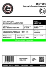 ESEN SKV DPF Rußpartikelfilter Dieselpartikelfilter 62SKV580 Cordierit für OPEL