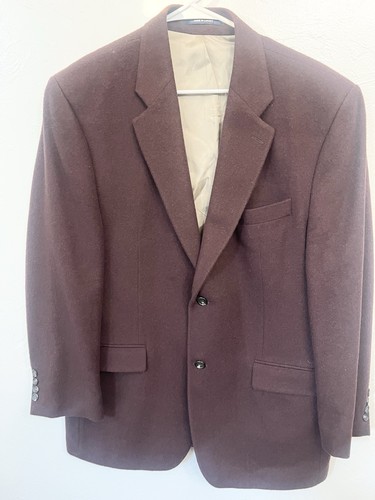 Ralph Lauren Men Size 42L Camel Burgundy Dark Plum 2 Button Blazer Sports Coat - Picture 2 of 9