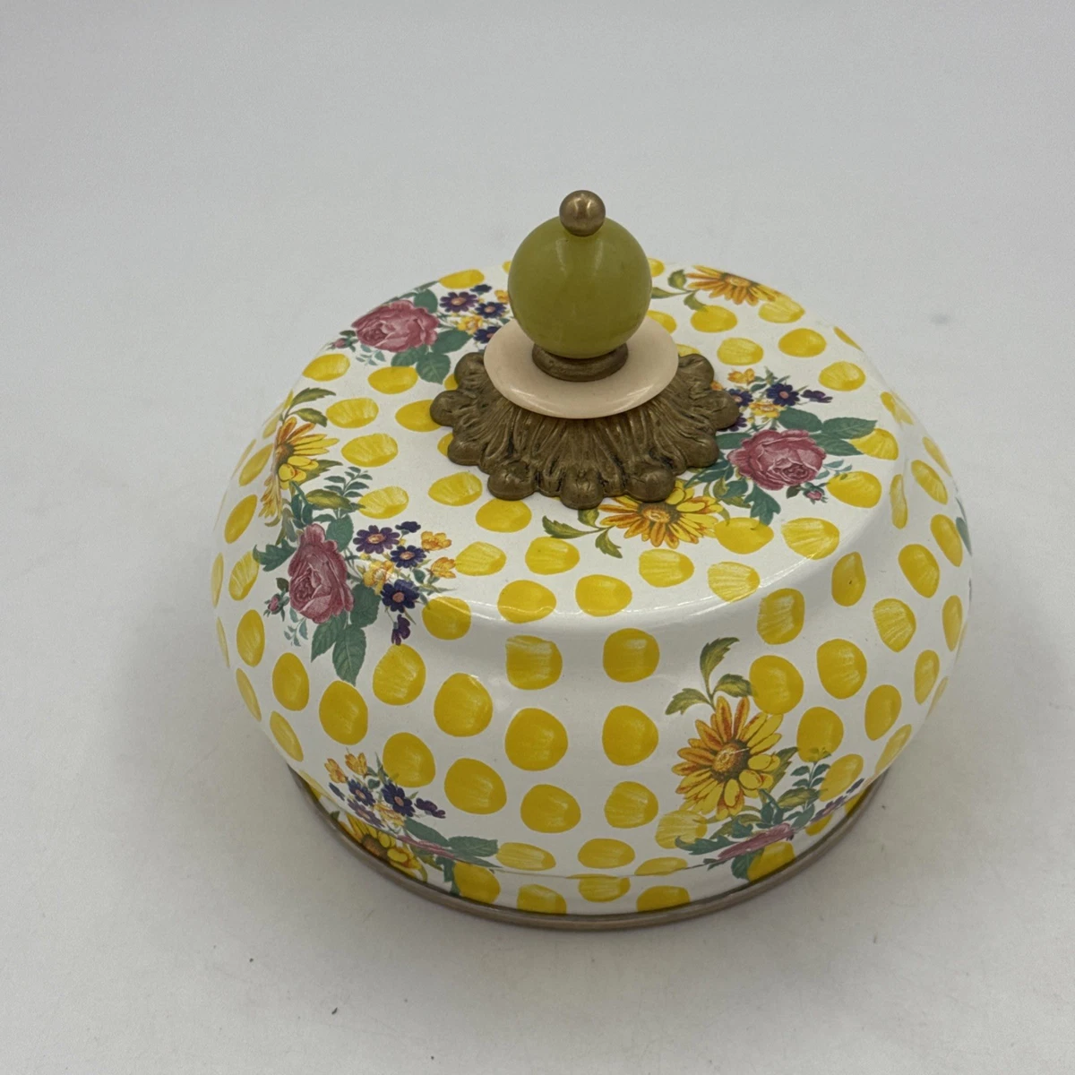 黄色花卉大浅盘| eBay