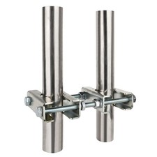Antenna Mast to Mast Clamp Bracket Kit with V Jaw Blocks for 1"-2.5" OD Poles
