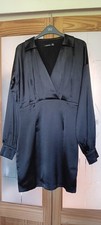 Boohoo Satin V Neck Dress Size 10 BNWOT