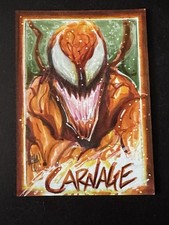 CARNAGE SPIDER-MAN SKETCH Card Original Art VENOM MARVEL CHRIS MCJUNKIN 2026 NEW