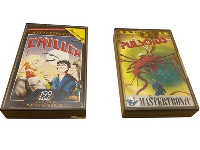 2x Sinclair ZX Spectrum Spielepaket Mastertronic Chiller Pulsoids Retro Gaming