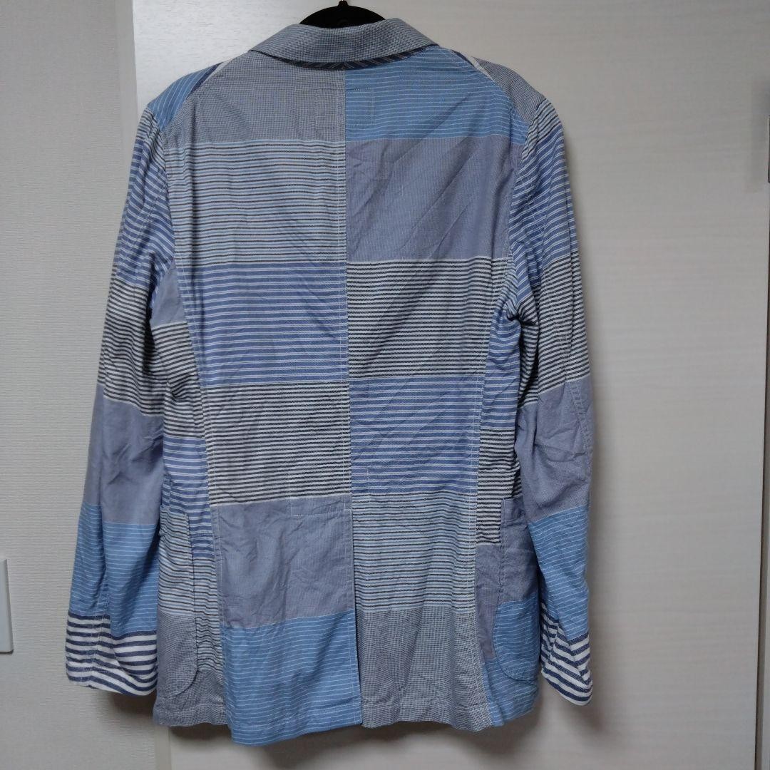 Nigel Cabourn Patchwork Summer Jacket Striped Cot… - image 2