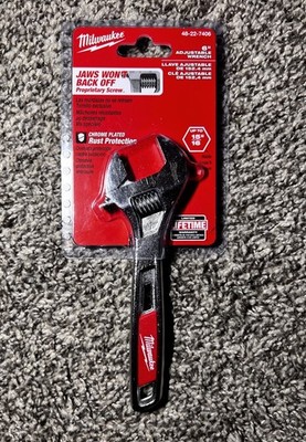 NEW- Milwaukee Tool 48-22-7406 6'' Adjustable Wrench- FREE SHIPING