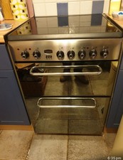 Indesit Black Freestanding Double Oven and Hob