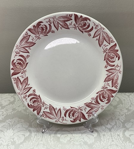 Sterling verglast Porzellan Ohio Restaurant Geschirr 1956 STR4 rot Speiseteller 9,75" - Bild 1 von 8