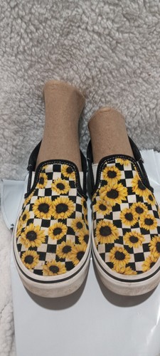 Size 4 - VANS Asher Sunflower Checkerboard W - Picture 1 of 6