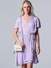 Women Short Sleeve Lavender Dress Simply Vera Wang