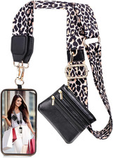 Clip and Go Strap for Phone with Wallet Crossbody,Phone Strap with Zippered Wall