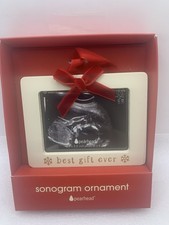 Pearhead Christmas Baby Sonogram Ornament 2.5x3.5  Photo Expecting Parents LE
