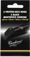 Vandoren VMC6 Mouthpiece Cushions - Black, Thick (6-pack) (2-pack) Bundle