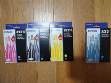 2028 Genuine Epson Lot 822XL 822 Ink WorkForce WF-3820 3823 4820 4830 4833 4834