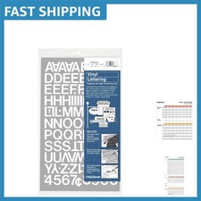 Versatile Self-Adhesive Vinyl Letters and Numbers - 3/4" High, White Pack