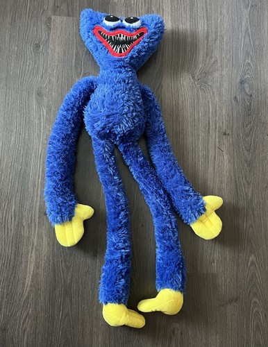 Large 30" Scary Huggy Wuggy Poppy Playtime Plush Stuffed Animal Soft Toy Blue