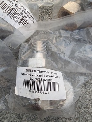 Heimeier Thermostatventil V-exact II Winkeleckform Links 1/2 Zoll 3713-02.000