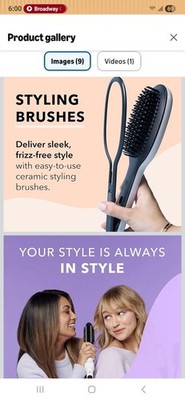 Ceramic Styling Brush with Precision Press Black 