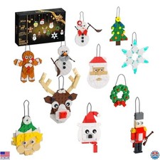 11-in-1 Christmas Ornaments Building Kit - Create Tree, Wreath, Santa  More 