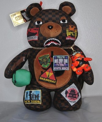 Sprayground bear Backpack + Bear Keychain ! | eBay display picture 1