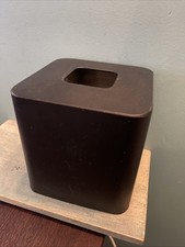 Black Metal Square Tissue Box Cover Rounded Corners 454