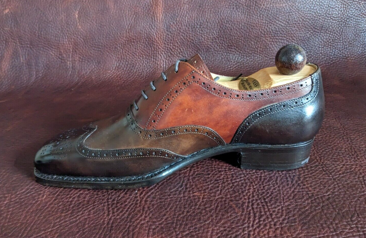 Vass Tri tone short wing Oxford Shoes - U Last - Size 41.5 EU 