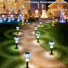4/8X Solar Stake Lights LED Outdoor Garden Patio Pathway Lighting Xmas Decor