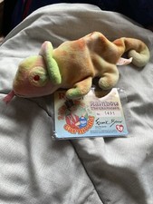 TY Rainbow the Chameleon Beanie Baby - 1997 Retired with Authentication Card