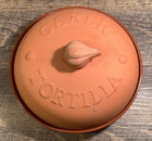Norpro Terra-Cotta Garlic Baker/Tortilla Warmer- w/Garlic Shaped Lid Handle🧄🧡