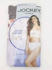 Jockey 3-Pack Elance French Cut Panty 6/M Cotton Comfort Underwear 100 Cotton