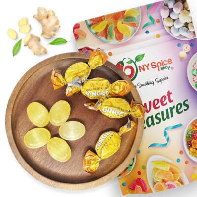 Ginger Candy Chewy - Bulk Candy Individual Wrapped - by NY Spice - FREE SHIP