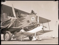 Benny Howard with Fighter Plane at Air Races ...