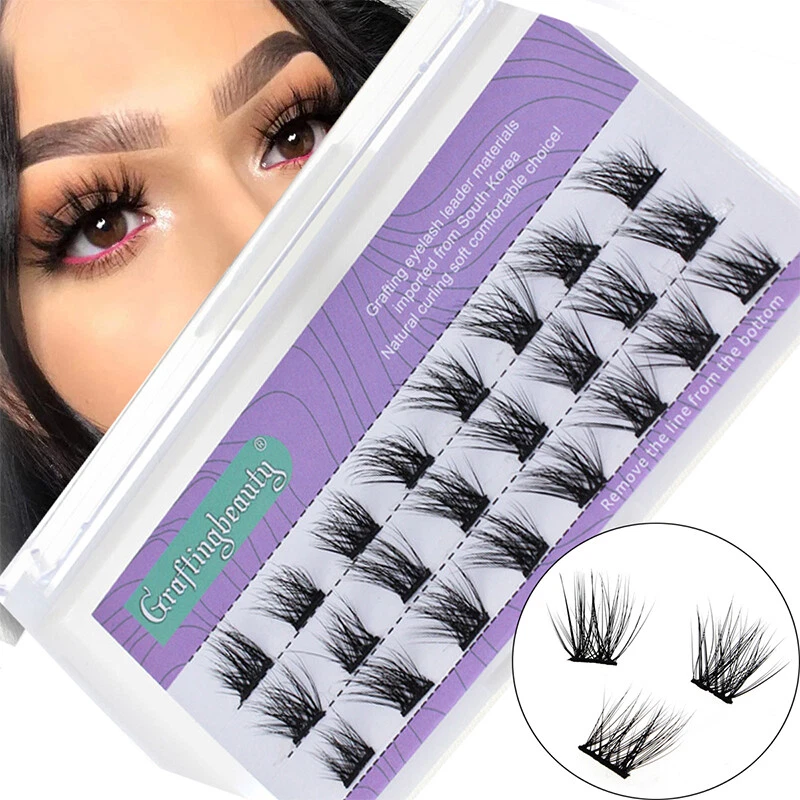 False Individual Eyelashes 24 Knot Free Super Ultra Thick Cluster Lashes WSP HOT