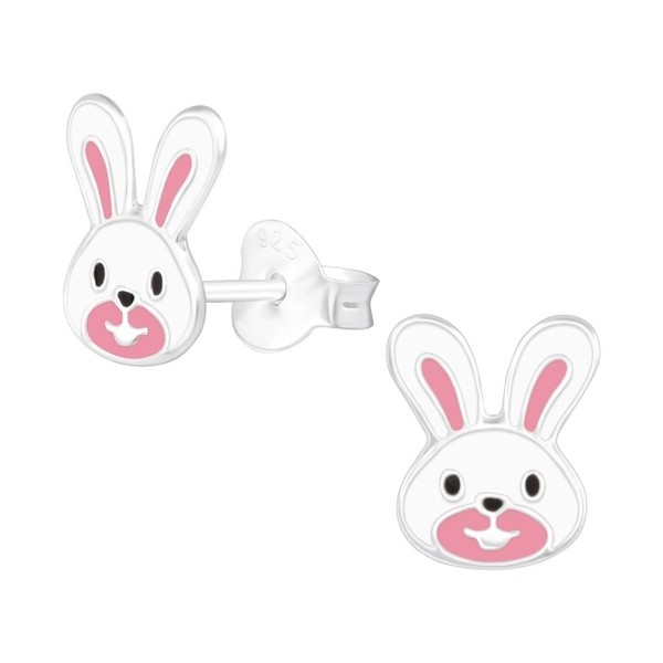 1 Paar Ohrringe Ohrstecker 925 Sterling Silber Mit Hasenkopf-image