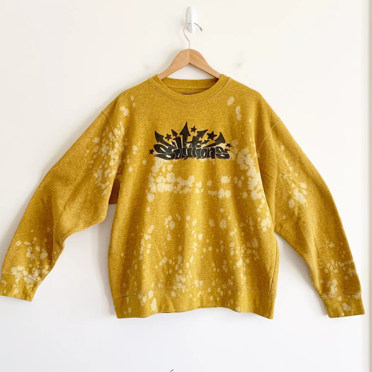 Old School “Solutions” Graffiti Jan Sport Crew Neck Sweatshirt XL