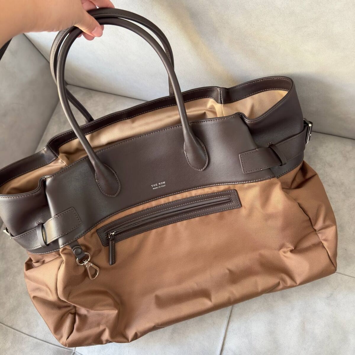 The row Margaux 17 Insaid Out canvas tote genuine leather | eBay The row Margaux 17 Insaid Out canvas tote genuine leather | eBay