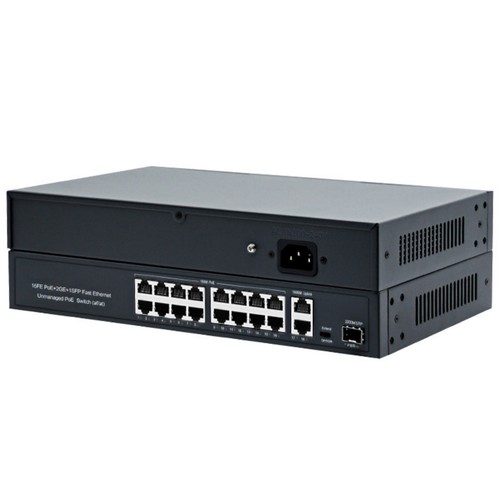 100Mbps 16+2+1 Port POE Switch IEEE802.3af/at Standard Network Camera Accessory - Picture 4 of 18