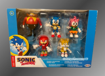 2.5'' Classic Collection Sonic the Hedgehog Dr. Eggman Knuckles Amy Tails 5 Pack